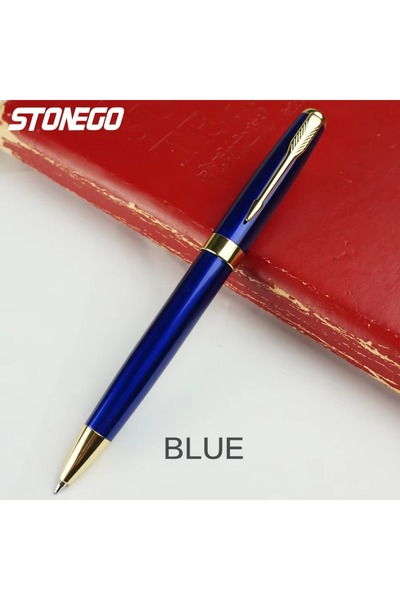 Choice3 قلم حبر جاف من الجلد الصناعي من طراز C أزرق من STONEGO، مضاد للانزلاق...