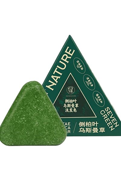 Seven Green شامبو وصابون طبيعي مضاد لتساقط الشعر، مثلث أخضر، للعناية بفروة ال...