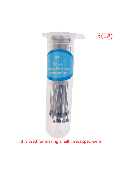 Choice6 A3 100 Pcs Insect Pins Specimen Needle Stainless Steel with Plastic B...