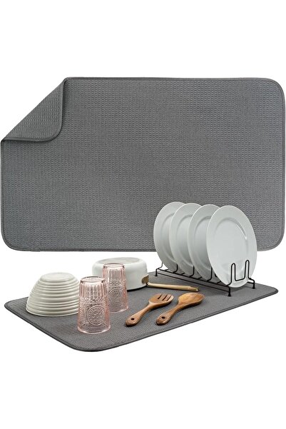 S&T INC. S&Tink Dish Drying Mat XL Size, Microfiber Kitchen Mat High Absorben...