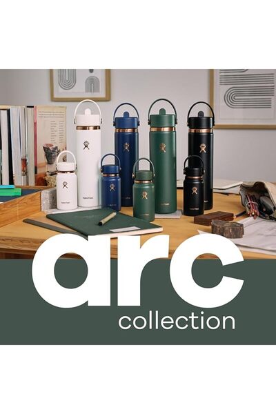Hydro Flask Stainless Steel Insulated Water Bottle with Flexible Straw Lid and Wide Mouth, Spill-Proof and Leak-Proof.