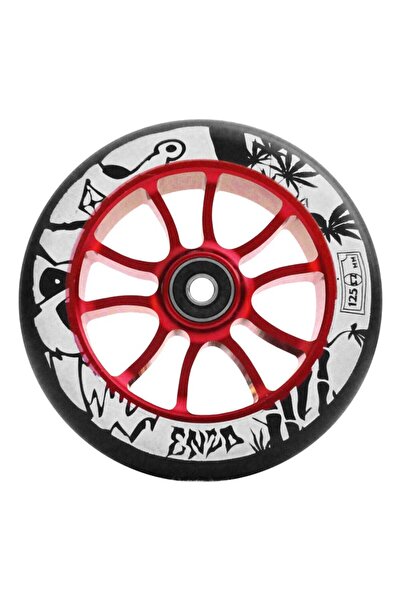 AO SCOOTERS AO Enzo 2 125mm 86A Red Titen Abec 9 Rulmanlı Scooter Tekerleği
