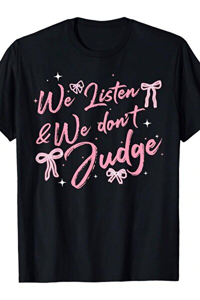 Generic تي شيرت رجالي من Listen And We Don Judge