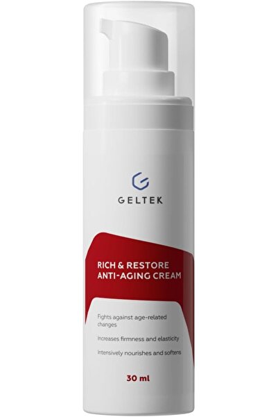 Geltek Rich & Restore Anti-Aging Face Cream, 30ml, with Peptide Complex, Cera...