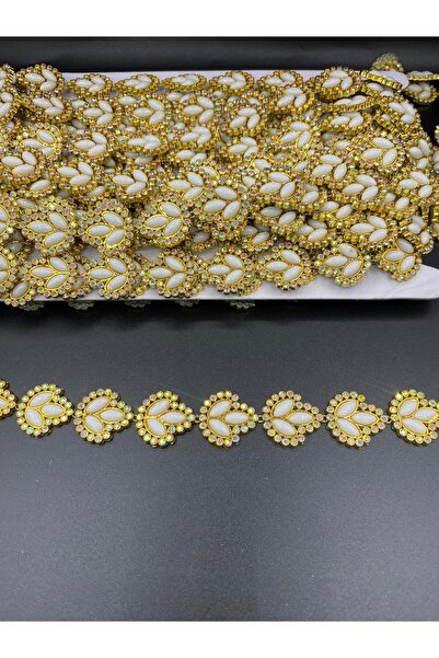 hobimixhobimix 1 Meter Gold Plastic Strip Stone with Ceramic Leaf Detail in t...