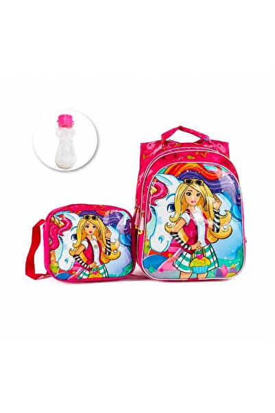 LilyMoon Set școlar tematic multicolor pentru fete, 3 piese: Geantă + Cutie d...