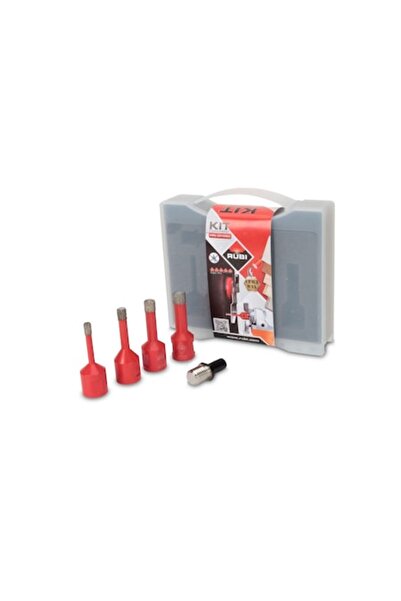 Rubi KIT MINI DRYGRES include: adaptor cu filet M14 pentru prindere tuburi, tuburi: 1 buc. Ø 6mm + 1 buc. Ø 8mm + 1 buc. Ø 10mm + 1 buc. Ø 12mm cod 50938