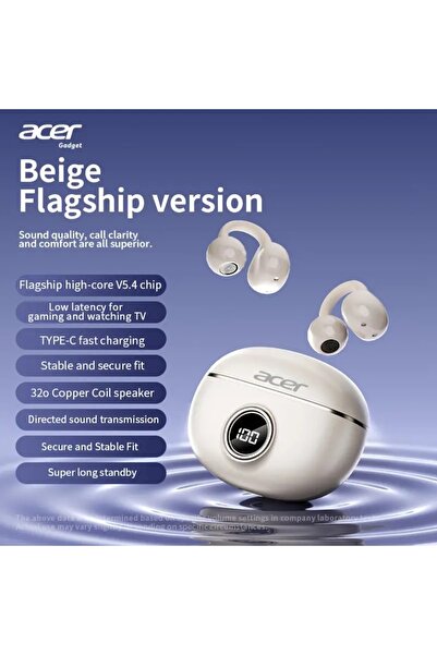 ACER سماعات أذن بلوتوث OHR512، تصميم لاسلكي يثبت على الأذن، مريحة للارتداء، ت...