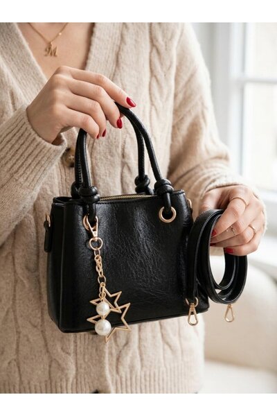 Generic Brand Hand and Shoulder Bag with Charm Accessories