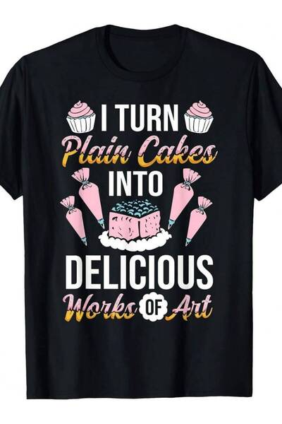 kai22 تي شيرت Delicious Works Of Art لتزيين الكيك وتزيين الحلويات