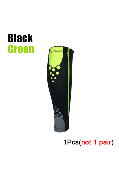 Choice XL Black Green Sport Calf Compression Sleeves Leg Sock Running Cycling...