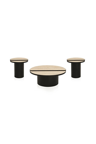 Midas Furniture AUVITAN METAL COFFEE TABLE SET 3PCS BEIGE