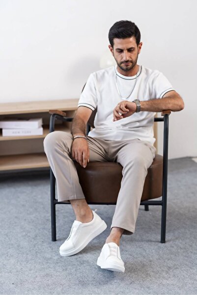 Kuback Kb-E2 White Leather Casual Men's Shoes