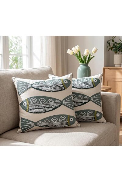 GENERAL Embroidered Throw Pillow Cover & Pillowcases for Garden Room Sofa Liv...