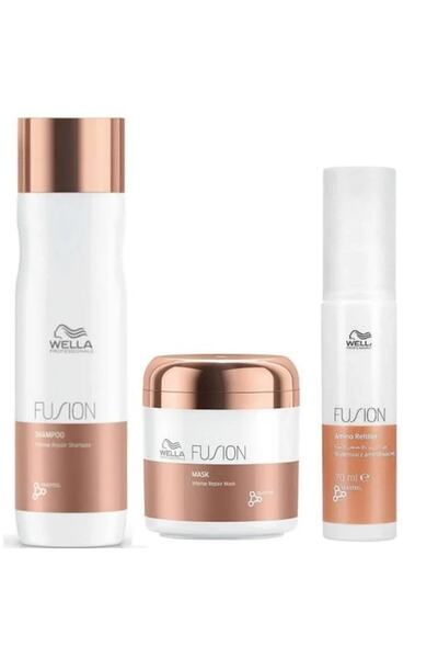 Wella Professionals Set Fusion: Șampon 250 ml + Mască 150 ml + Tratament cu a...