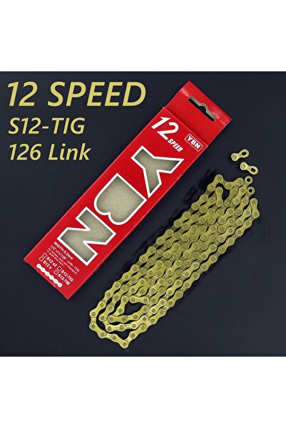 Choice 12 Speed Gold YBN 10/11/12 Speed Bicycle Chain SLA H11-TIG Gold Titani...