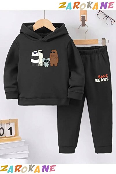 ZAROKANE Children's Winter Hooded Cotton Insulated Tracksuit Set with Glasses...