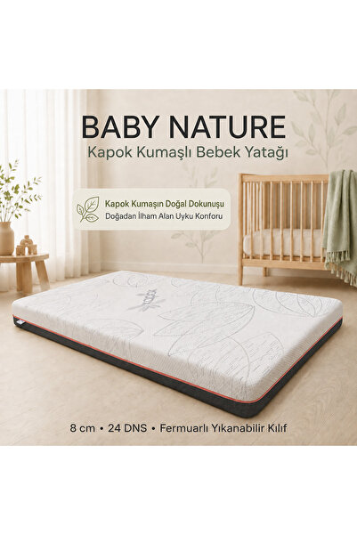 zishtekstil BABY NATURE Sünger Bebek ve Çocuk Yatağı | Fermuarlı Yıkanabilir ...