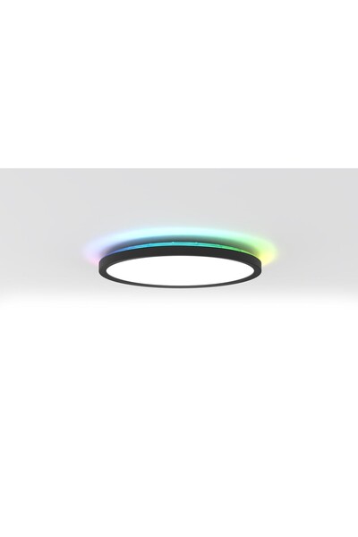 Generic Brand Plafonieră LED RGB 15W cu Telecomandă, 6500K, Negru, Ø28,8 cm