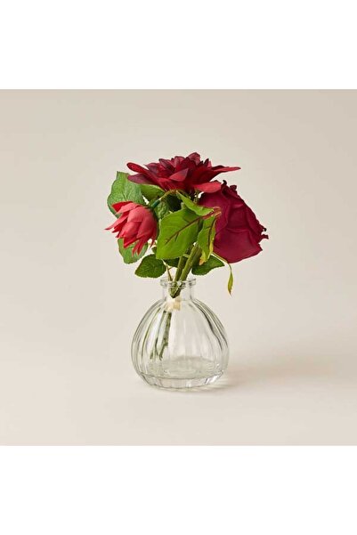 Evidea Deco Vazolu Şakayık - Bordo - 21 cm
