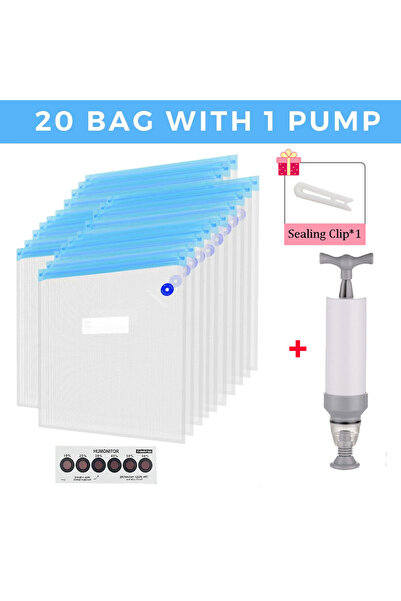 Choice1 20 bag -1 pump 20/1 Bag Filament Storage Vacuum Bag 3D Printer PLA/AB...