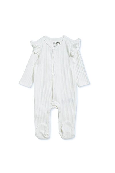 ebebek Hello Baby HelloBaby Kız Bebek Tulum Fermuarlı Bisiklet Yaka Long Slee...