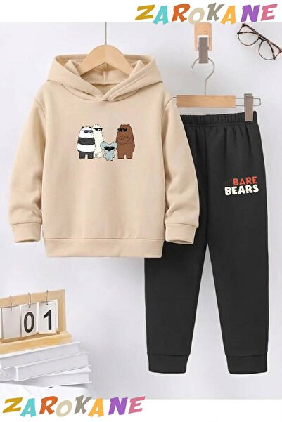 ZAROKANE Children's Winter Hooded Cotton Insulated Tracksuit Set with Glasses...