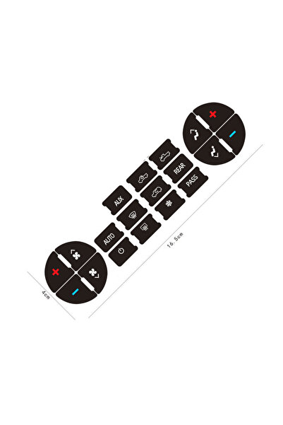 Choice B Car button AC label, central control dashboard button sticker - the ...