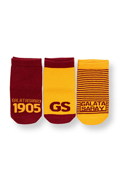 Galatasaray Erkek Bebek 3lü Soket Çorap Lisans Baskılı