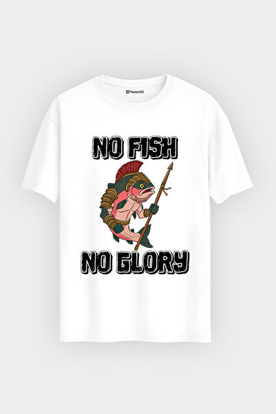 Regular Gladiator Fish Balıkçı %100 Pamuklu Tasarım T-Shirt Kadın