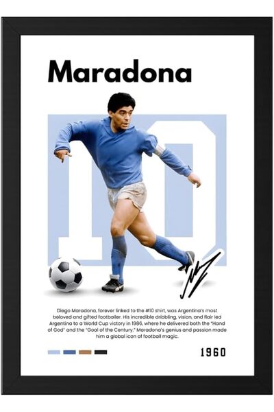 ALAYRA International Argentina Soccer Player A4 Football Wall Art for Bedroom...