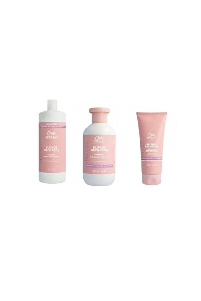 Wella Professionals Kit de îngrijire Blond Recharge: Șampon 1000 ml + Șampon ...