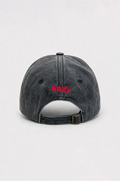 Eazy Co Eazy Do Nothing Today Unisex Smoked Washed Cap Embroidered Baseball Cap Hat Adjustable