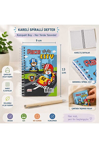 Genel Markalar A7 Boy Not Defteri 13x9 cm – Mini Cep Defteri, Çizgisiz Notluk...