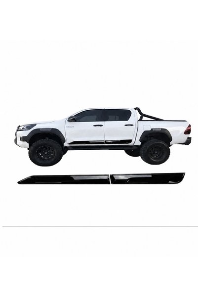TMZ Garage Toyota Hilux 2015+ Slim Kapı Koruma Dodik Parlak Siyah Yan Gövde K...