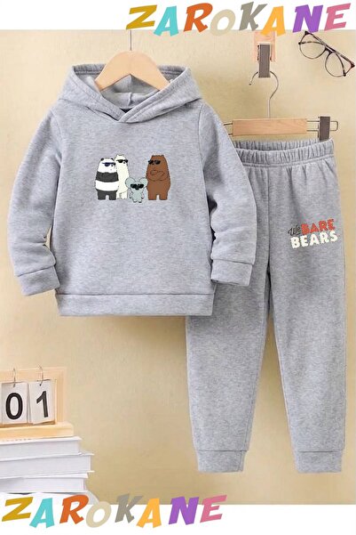 ZAROKANE Children's Winter Hooded Cotton Insulated Tracksuit Set with Glasses...