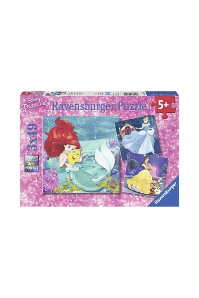 RAVENSBURGER Пъзел: Дисни принцеси – Приключение на принцесите (3 х 49 части)...
