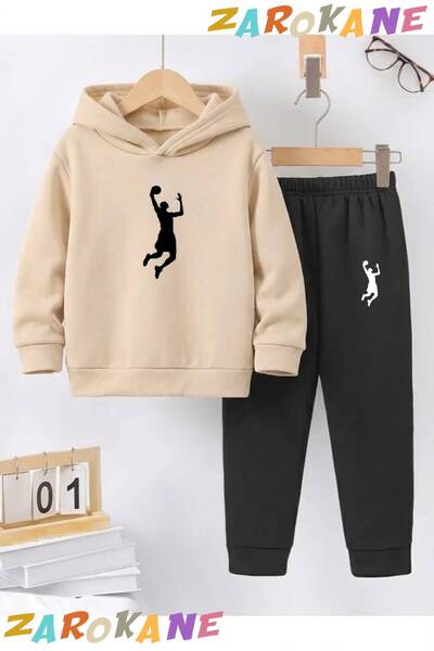 ZAROKANE New Simaç Printed Winter Children's Hooded Cotton Insulated Tracksui...