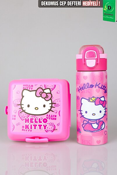 Hello Kitty X Dekomus Licensed Love Shine Collection 600 ml Steel Flask and N...