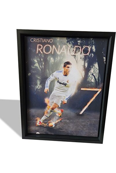 ALAYRA International Cristiano Ronaldo CR7 A4 Football Canvas Wall Art with O...