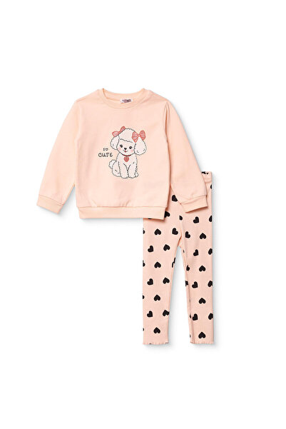 ebebek Hello Baby HelloBaby Kız Bebek Sweatshirt-Tayt Hayvan Baskılı Bisiklet...