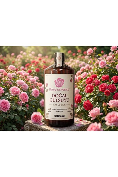 ROSE ESSENCE EXCLUSİVE Doğal Gül Suyu 1000 ml | Saf Gül Suyu | Yüz Toniği | F...