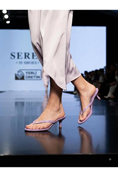 SEREL35SHOES Papuci de damă cu toc, cu talpă din TPU, toc de 4,5 cm