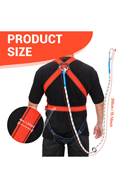 Choice 1 Small Hook Safety Harness for Work in Height with 2M Safety Rope Bel...