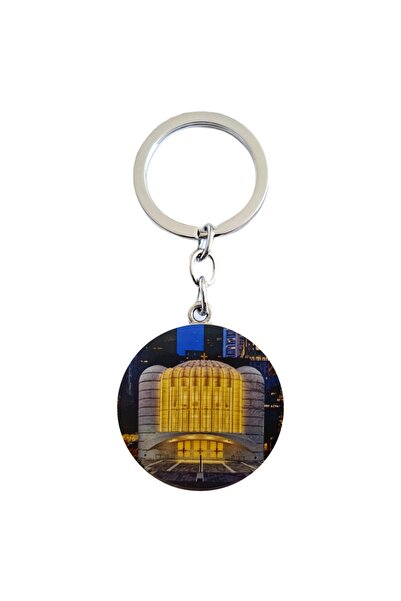 Bestgifts Γυάλινο μπρελόκ διπλής όψης (Είσοδος Εκκλησίας Αγίου Νικόλαου)