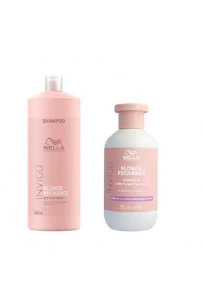 Wella Professionals Set Wella Invigo Recharge Cool Blonde: Șampon 1000 ml + Ș...