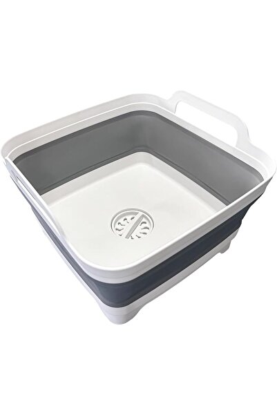 GENERAL 9L Dish Basin Collapsible Sink with Drain Plug Carrying Handles, Spac...