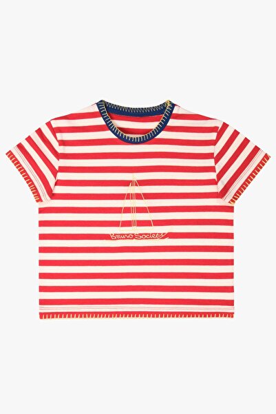 Bruno Society Sea Side - Çizgili Jersey T-shirt - Çocuk