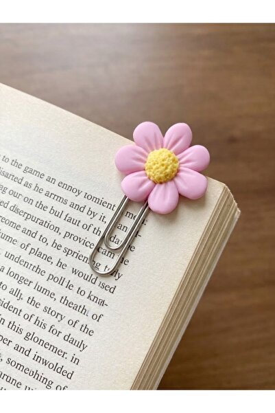 Lu Atelier Pinky Pink Floral Bookmark Handmade Polymer Clay Bookmark Floral P...