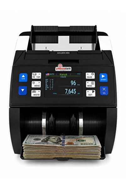 YILDIRIM TARTI Golden 5 Ülke Karışık Para Sayma Makinesi (TL-EURO-USD-GBP-SYP)
